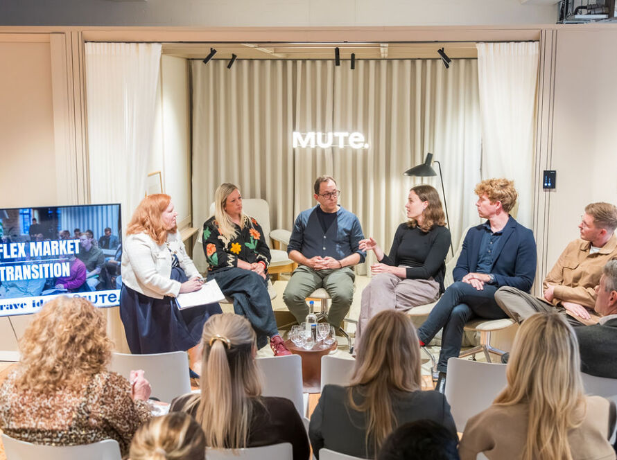 Panel discussion on flexible offices at the MUTE showroom, Clerkenwell