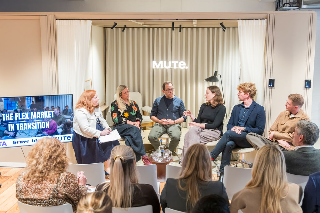 Panel discussion on flexible offices at the MUTE showroom, Clerkenwell
